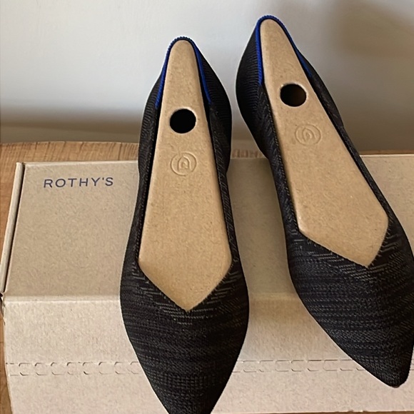 NWT Rothy's "The Point" heathered black 10 - Picture 9 of 9